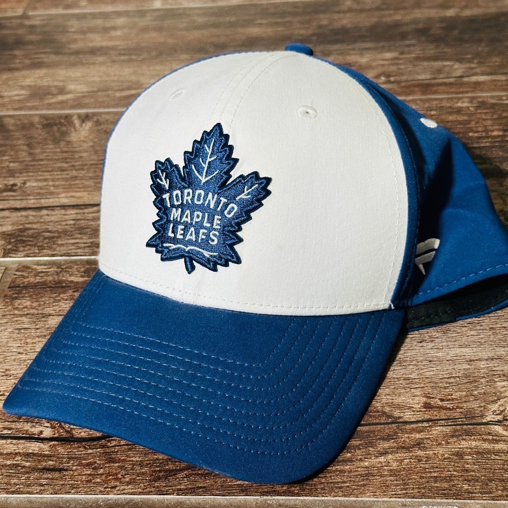 Toronto Maple Leafs Hat Cap Flex Fit M/L Blue White NHL Hockey Fanatics Ontario